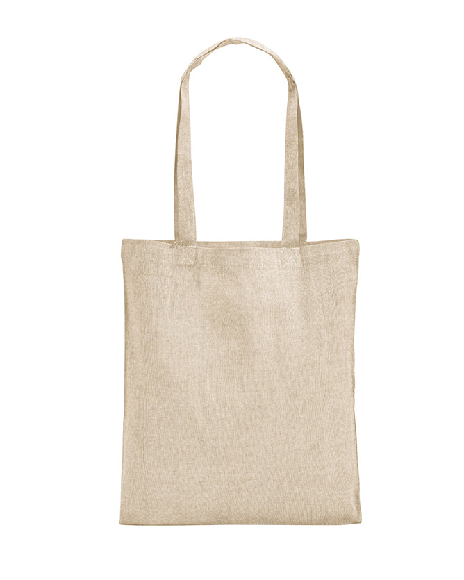 Gekleurd tasje van gerecycled katoen kleur grijs