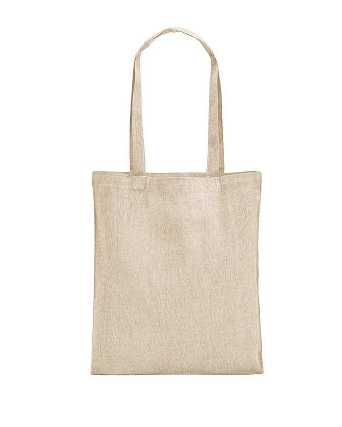 Gekleurd tasje van gerecycled katoen kleur grijs