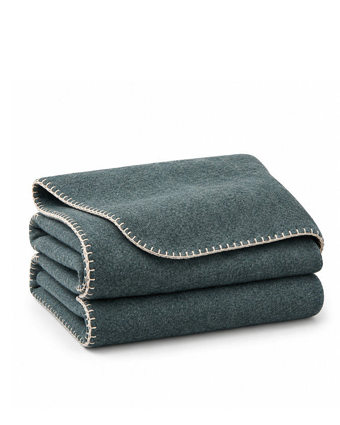 Gedeeltelijk gerecyclede Schotse fleece deken met logo