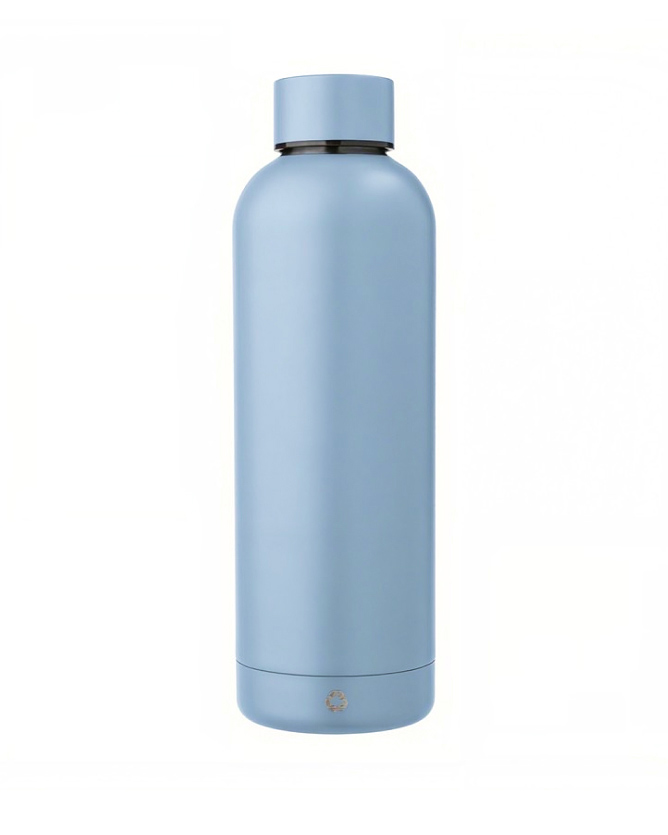 Thermosfles van gerecycled staal met logo, 500 ml
