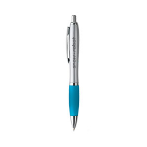 Balpen Silver&Color I Blauwe inkt Paraplu balpen met logo