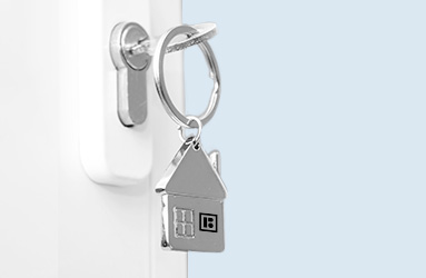 Sleutelhanger in de vorm van een huis